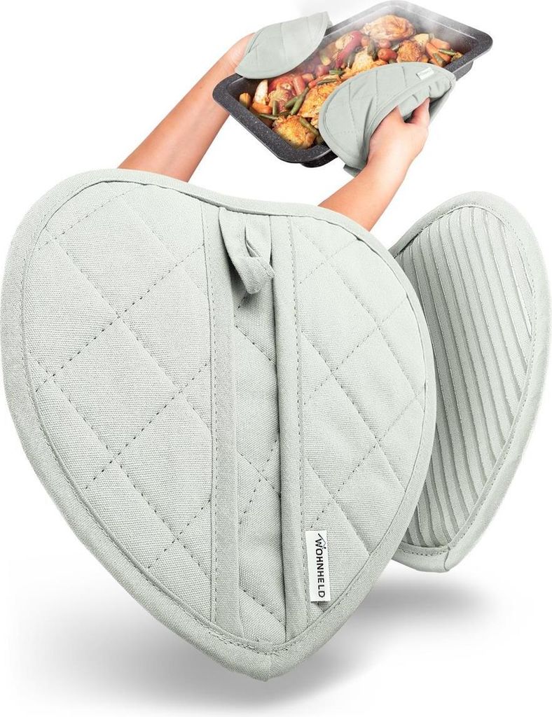 WOHNHELD® Topflappen & Ofenhandschuhe Kombi I 2er Set I Produktbild 