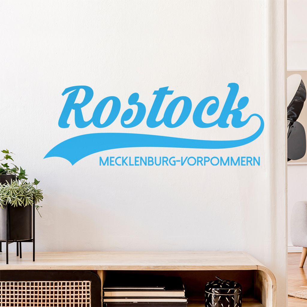Rostock Mecklenburg-Vorpommern Wandtattoo Wandaufkleber Wall Sticker - Dekoration, Küche, Wohnzimmer, Schlafzimmer, Badezimmer