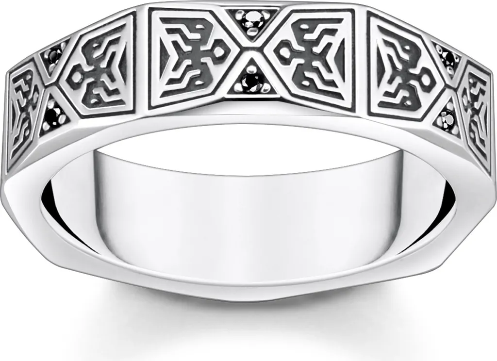 Bague Argent avec Pierres Noires pour Soirée - Accessoire Facetté Chic