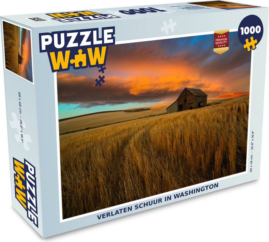 MuchoWow Puzzle 1000 Teile Verlassene Scheune in Washington - Erwachsene - Rätsel