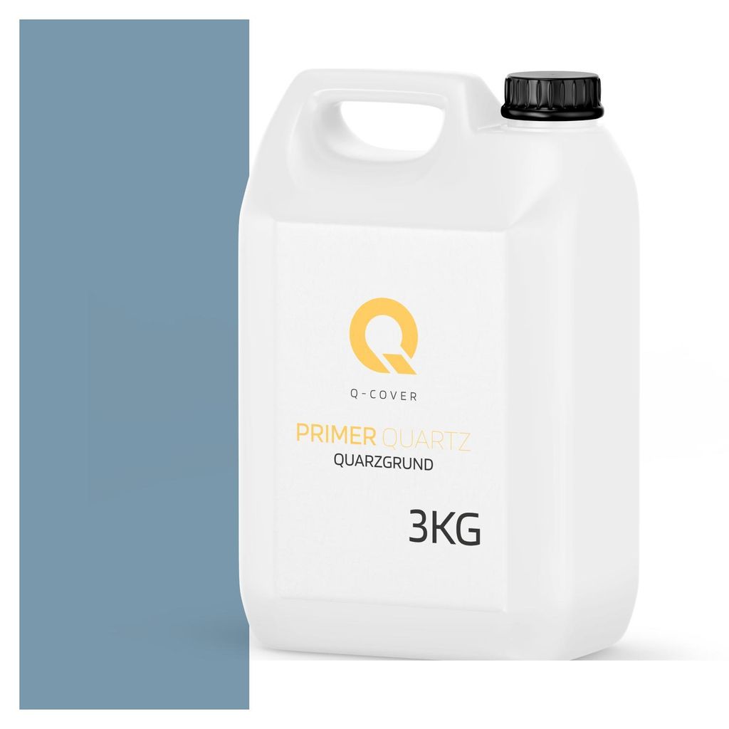 Quarzgrund für Silikonharz-Putz Jeansblau F126 3 kg – Haftgrund für innen & außen, quarzhaltige Grundierung Q-COVER