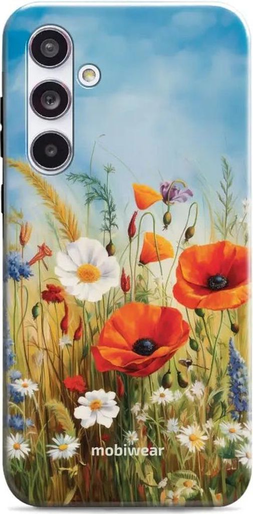 Handyhülle für Galaxy A55 5G, Mobiwear Elite Pro, Wiesenblumen