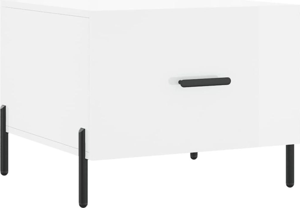 vidaXL Couchtisch Hochglanz-Weiß 50x50x40 cm Holzwerkstoff Produktbild 
