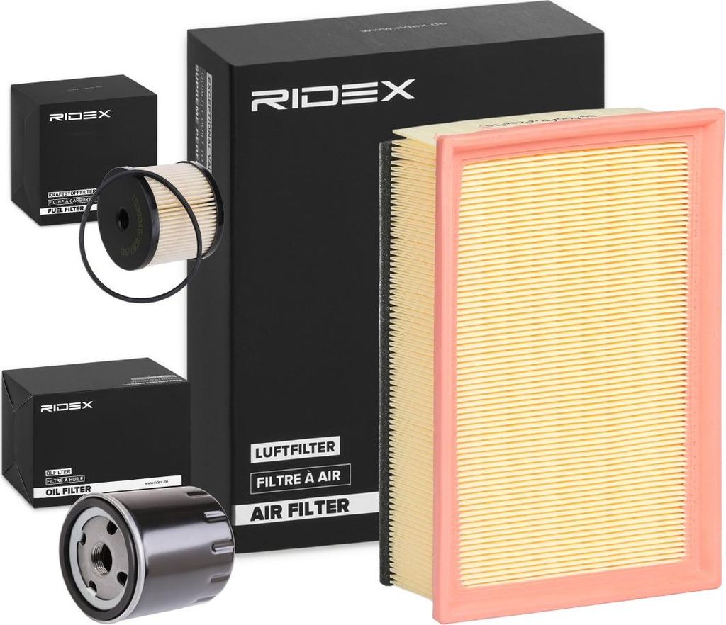 RIDEX Filterset Inspektionspaket Filtersatz passend für PEUGEOT 307 (3A/C) 307 SW (3H) 307 Break (3E) 307 Stufenheck 307 SW Kasten/Kombi (3E, 3H)