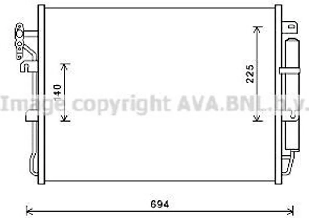 PRASCO AUA5215D Condenseur de Climatisation OE JRB500040 Discovery
