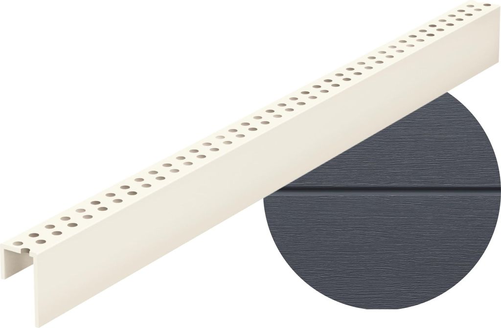VOX Perforierte Leiste KERRAFRONT - PVC Belüftungsprofil für Fassadenpaneele - Wasserfest & UV-beständig - Anthrazit