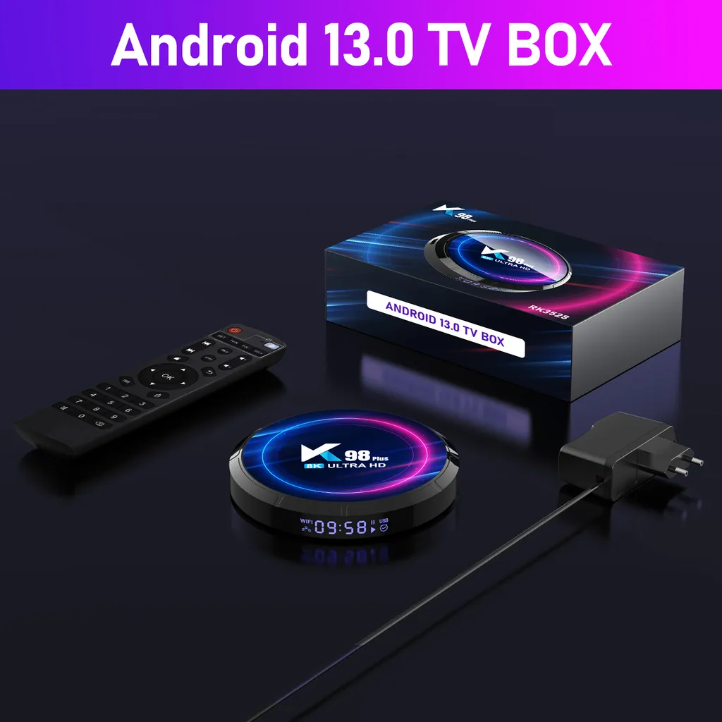K98 PLUS Smart TV Box Android 13: 8K, RK3528, Bluetooth 5.0 - Design EU - 10