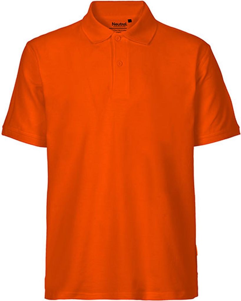Neutral O20080 | Herren Classic Polo / 100% Fairtrade-Baumwolle - Farbe: Orange - Größe: XS