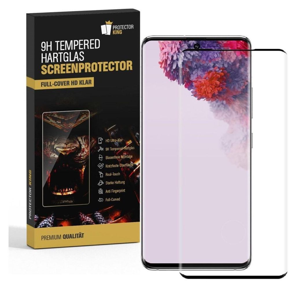 4x 9H Hartglas für Samsung Galaxy S20 Plus FULL CURVED Schutzfolie Schutzglas SW Klar Displayschutz Panzerfolie Displayglas Tempered Glasfolie Pan...