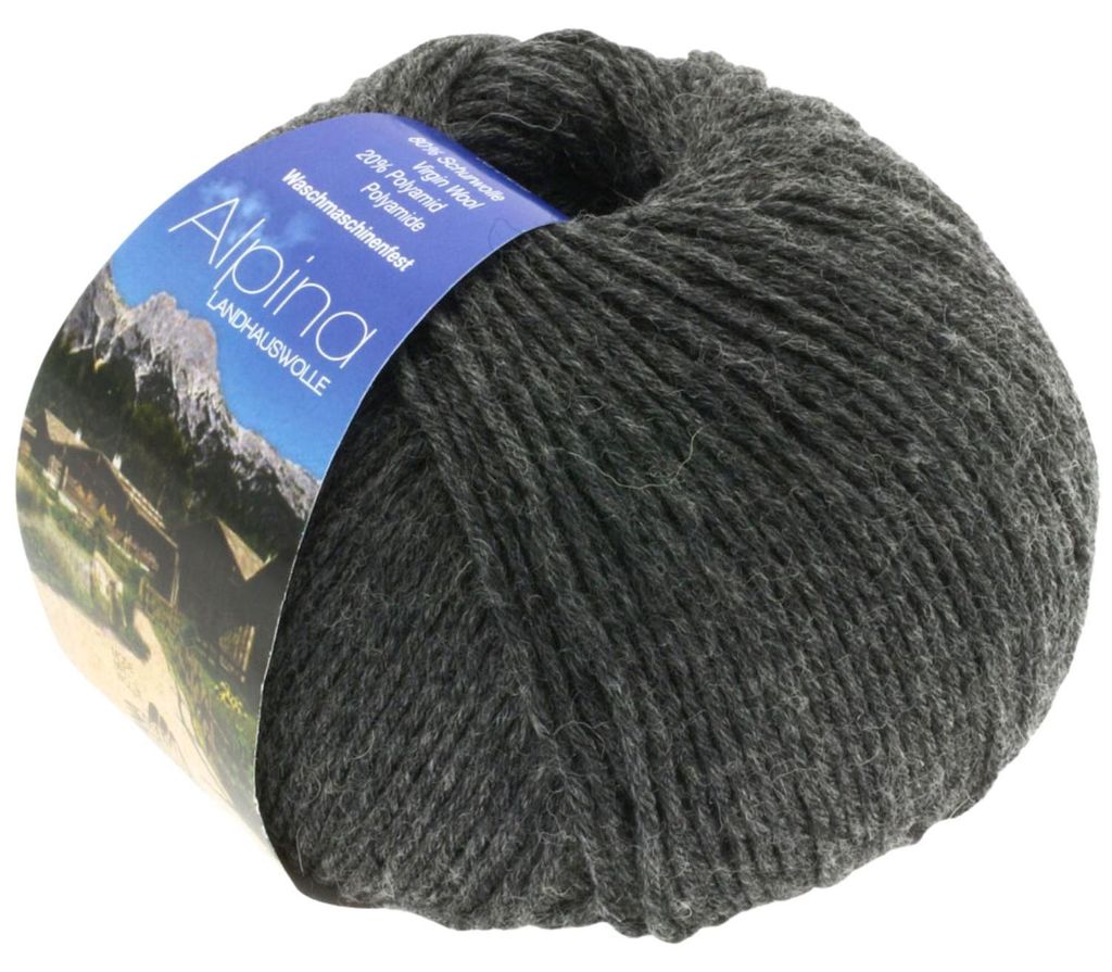 Lana Grossa - Alpina Landhauswolle 0006 anthrazit Produktbild 
