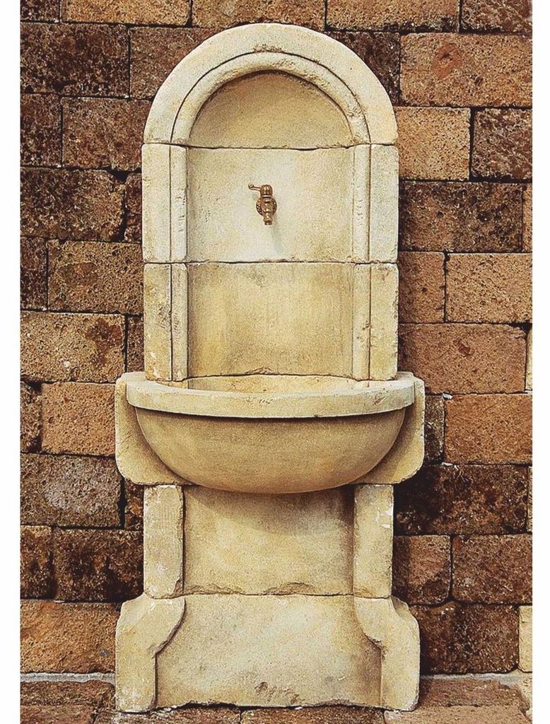 Casa Padrino Jugendstil Wandbrunnen Sandfarben H. 170 cm - Italy