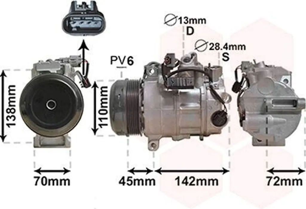 Compresseur de Climatisation pour Mercedes W204 S204 Gaz R134a PAG 46