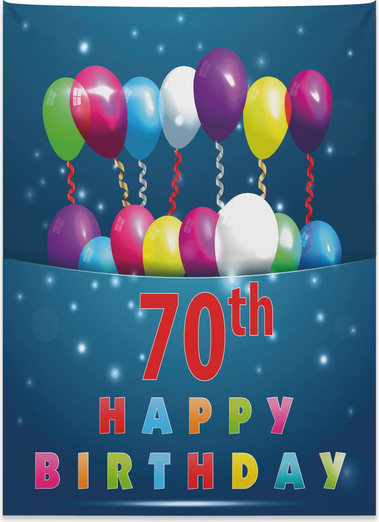 Abakuhaus Bunt Wandteppich, Luftballons Partyartikel aus Weiches Mikrofaser Stoff Kein Verblassen Klare Farben Waschbar, 110 x 150 cm, Mehrfarbig