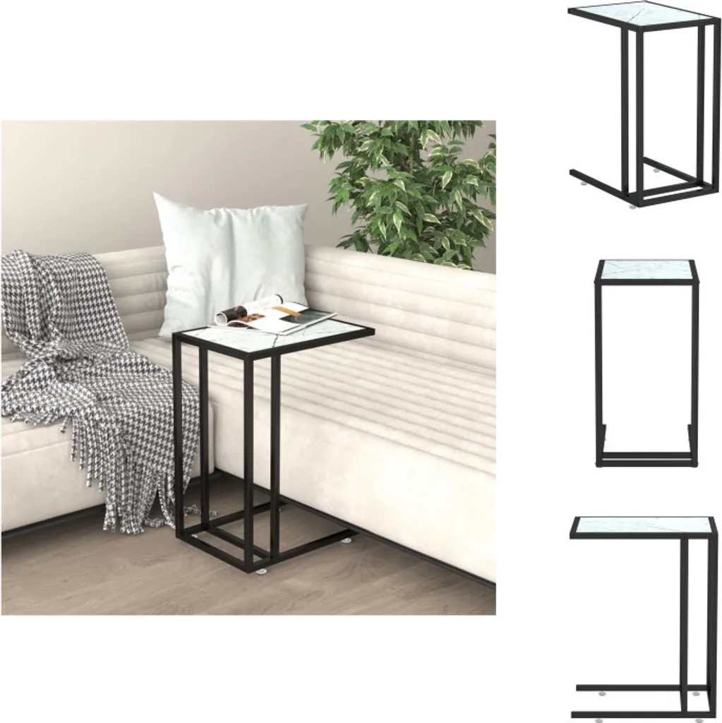 Petite table informatique compacte blanc marbre pour gagner de l'espace