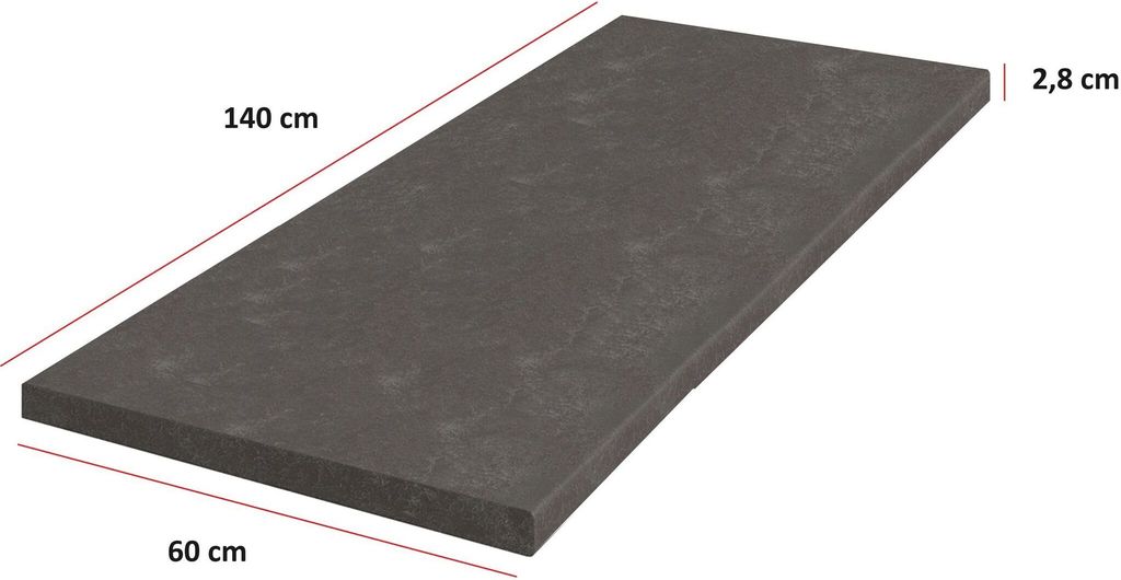 Küchen Arbeitsplatte Metallic Brown 140 cm 28 mm Bianca Produktbild 