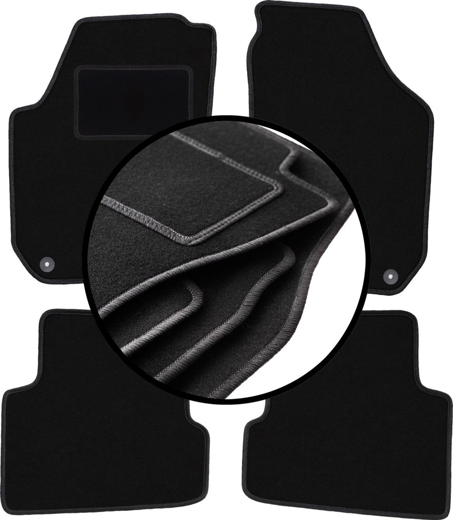 Komplettset Veloursmatten für: Skoda Fabia II Schrägheck, Kombi (2007-2014)