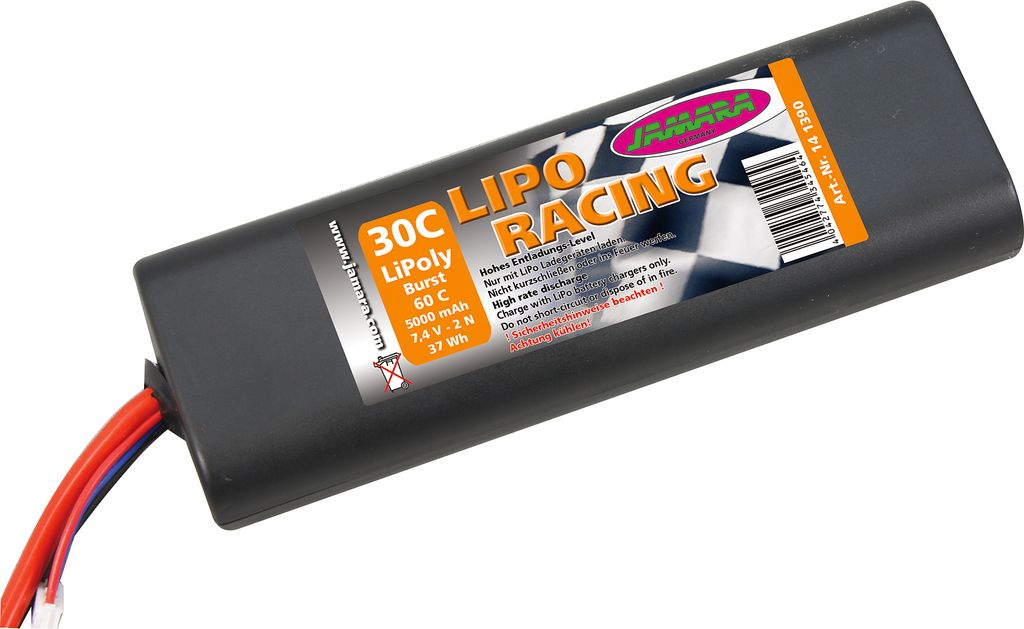 Akkupack LiPo-Racing 7,4V 5000mAh 2N
