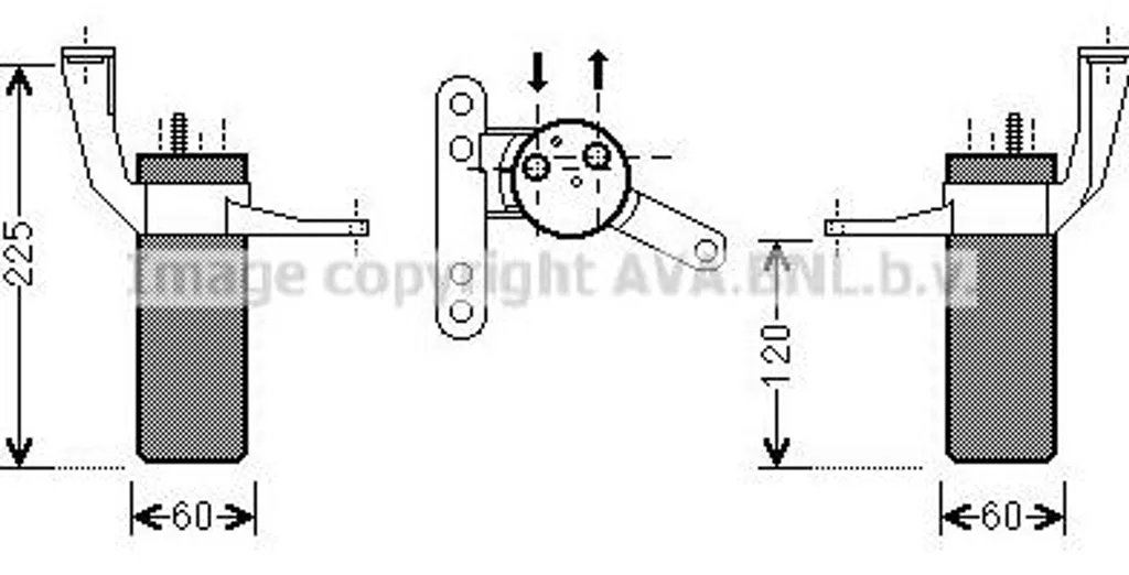 Bouteille déshydratante clim AVA RTD442 compatible Clio 2 et Kangoo 1