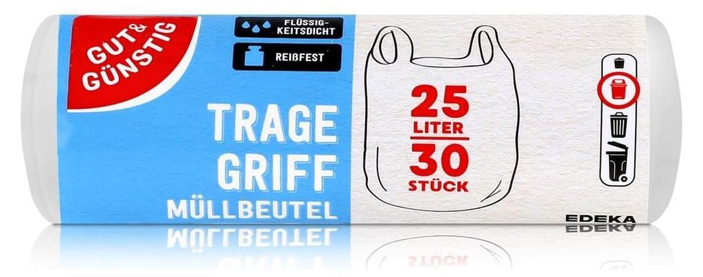 Gut & Günstig Tragegriff Müllbeutel 25L (30 Stück) -  Produktbild 