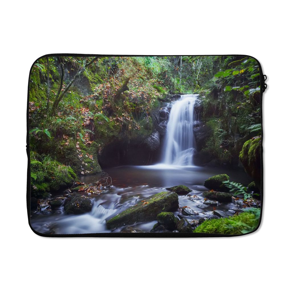 MuchoWow Laptop Hülle 15 Zoll Wasserfall - Natur - Wasser Laptoptasche - Laptoptasche - Sleeve - Rundum-Schutz