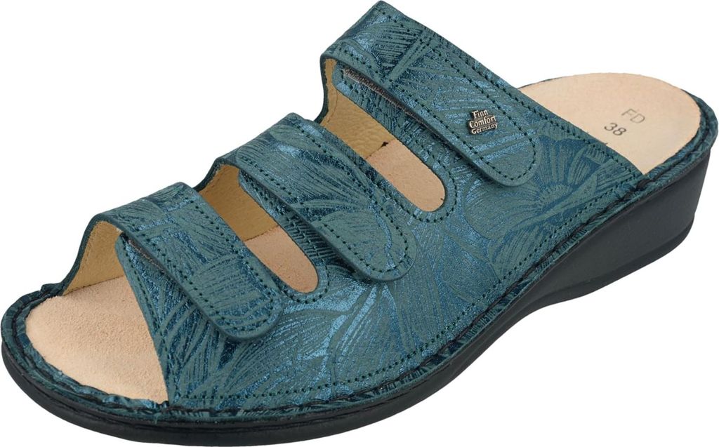 Finn Comfort Komfort Pantoletten Damen 31393332353435 Grün 41 EU
