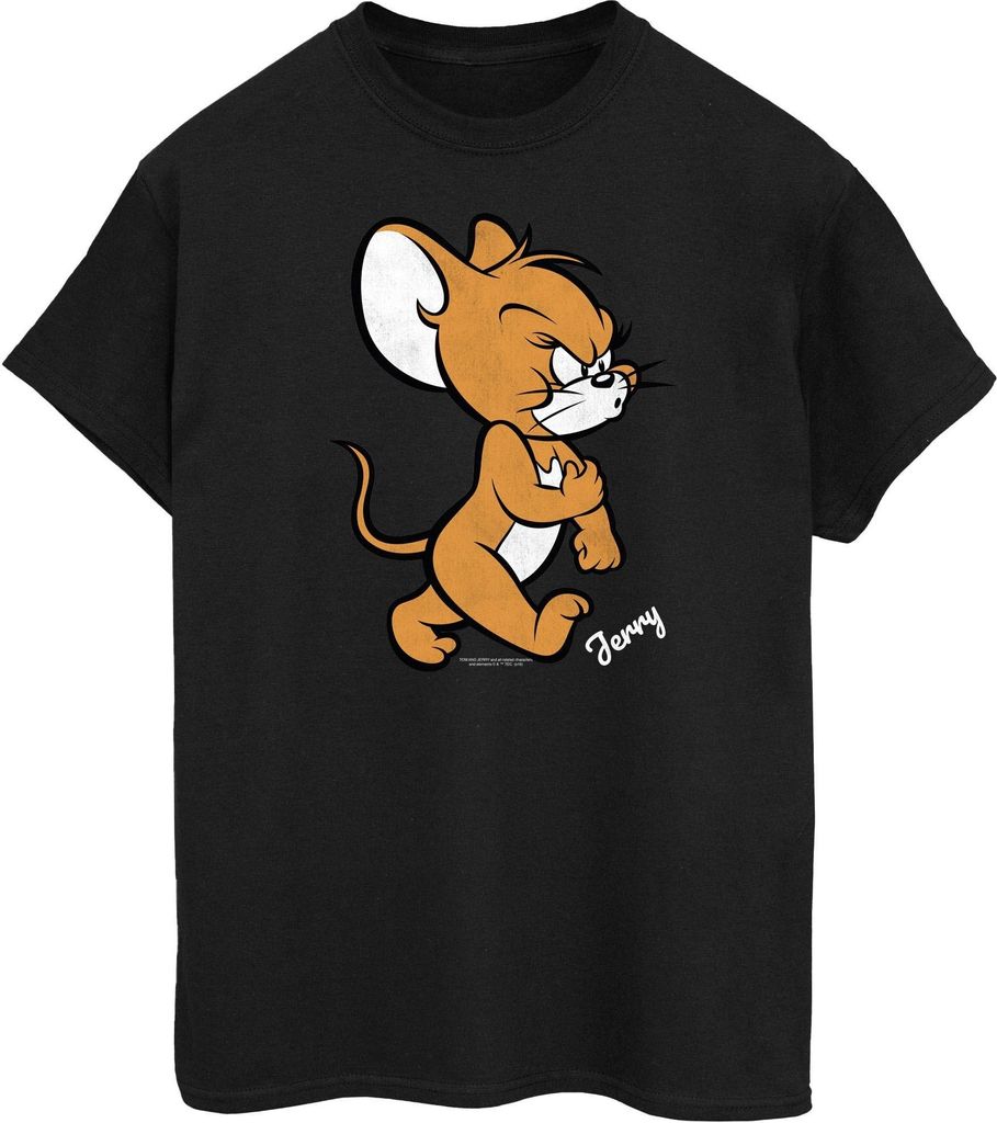 Tom and Jerry - T-Shirt für Damen BI684 (L) (Schwarz)