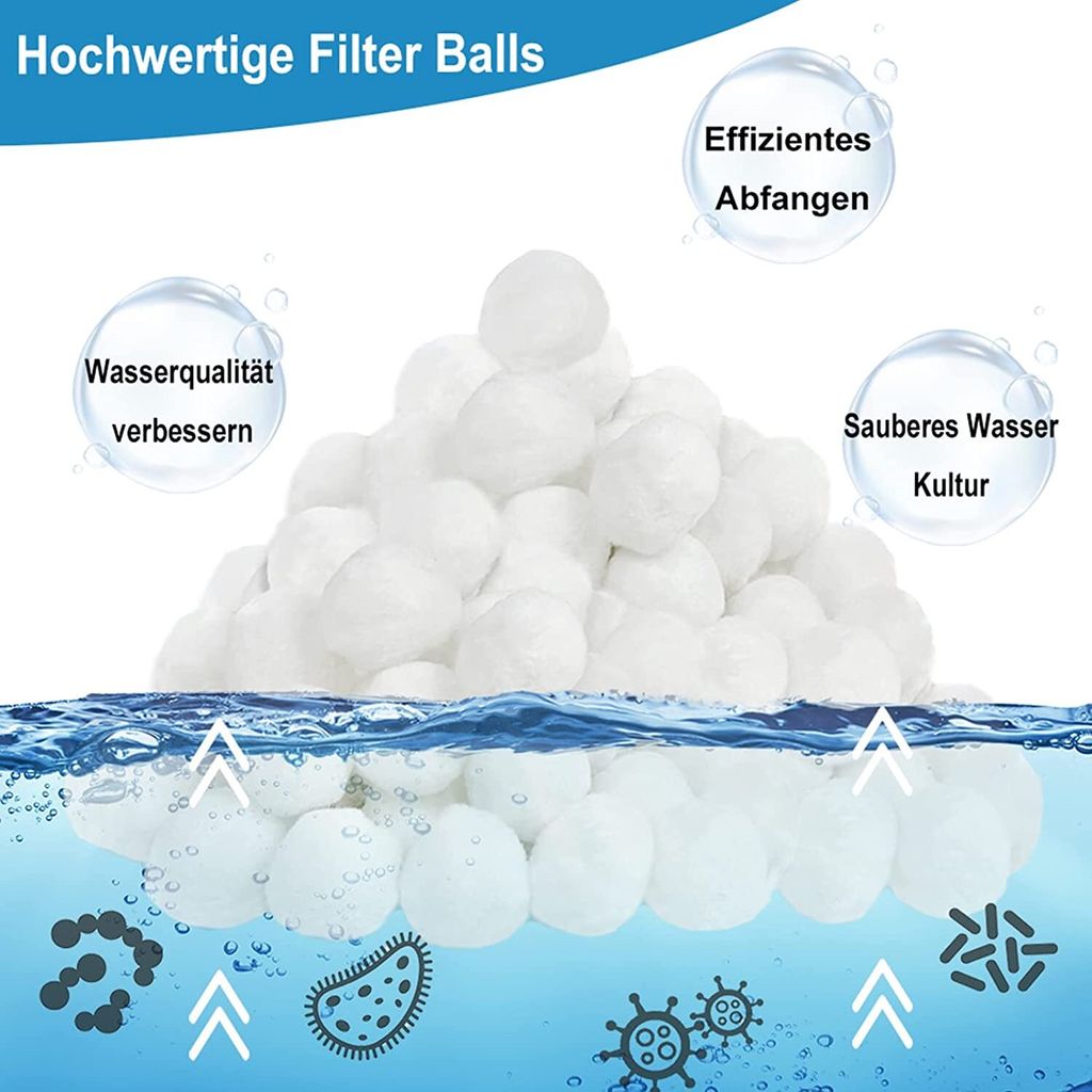 YARDIN Filterbälle Filter Balls 1400g ersetzen 50 kg Produktbild 3