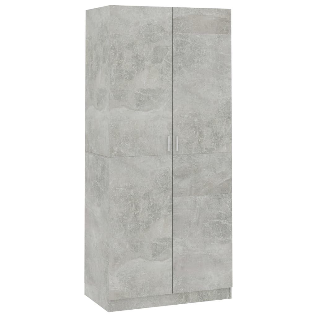Armadio grigio cemento 90x52x200 cm materiale a base di Immagine del prodotto 