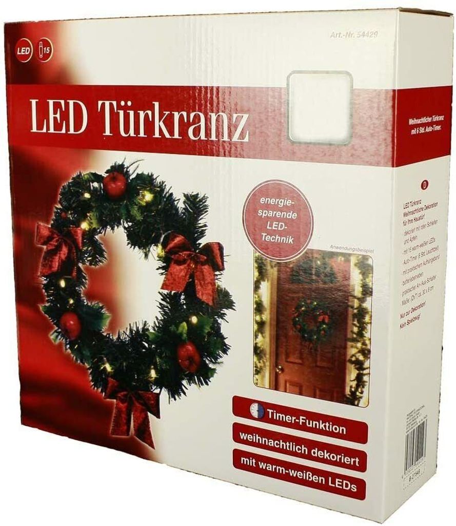 HAAC LED Deko Kranz Türkranz beleuchteter Produktbild 4