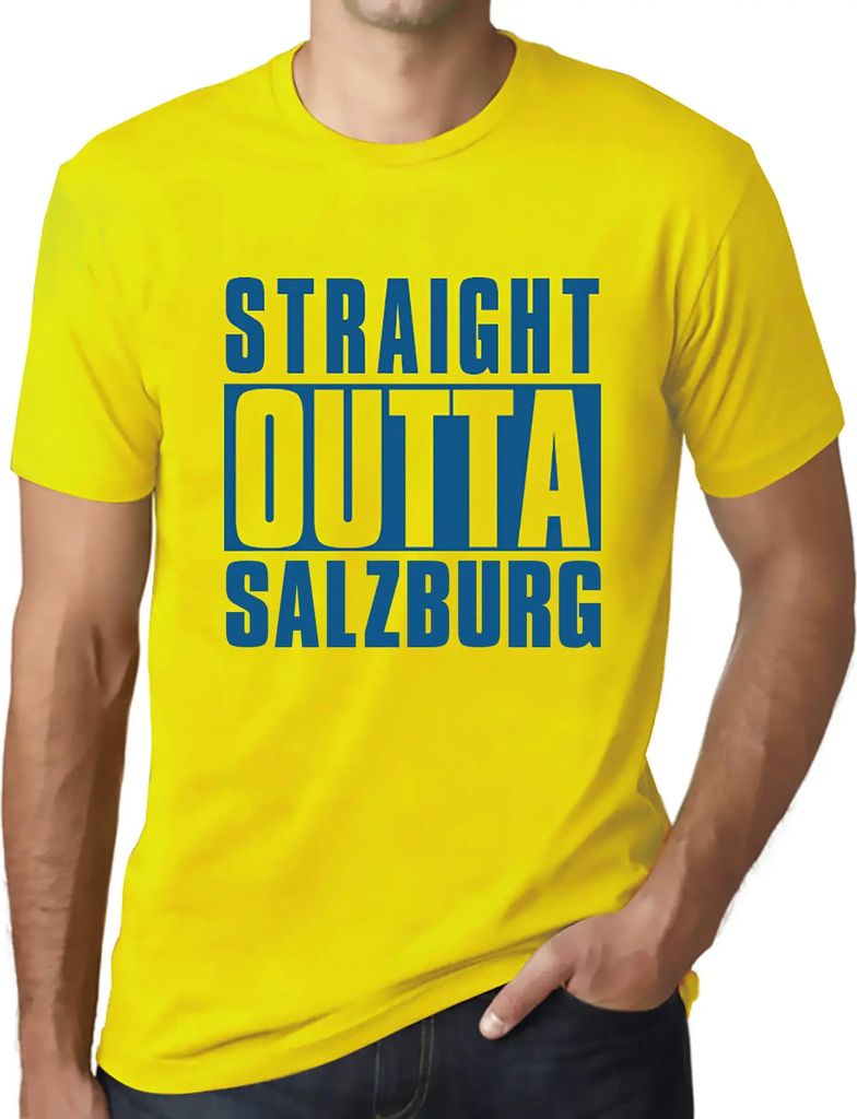 Herren Grafik T-Shirt Direkt aus dem Salzburger Land – Straight Outta Salzburg – Öko-Verantwortlich Vintage Jahrgang Kurzarm Lustige Druck Geb...