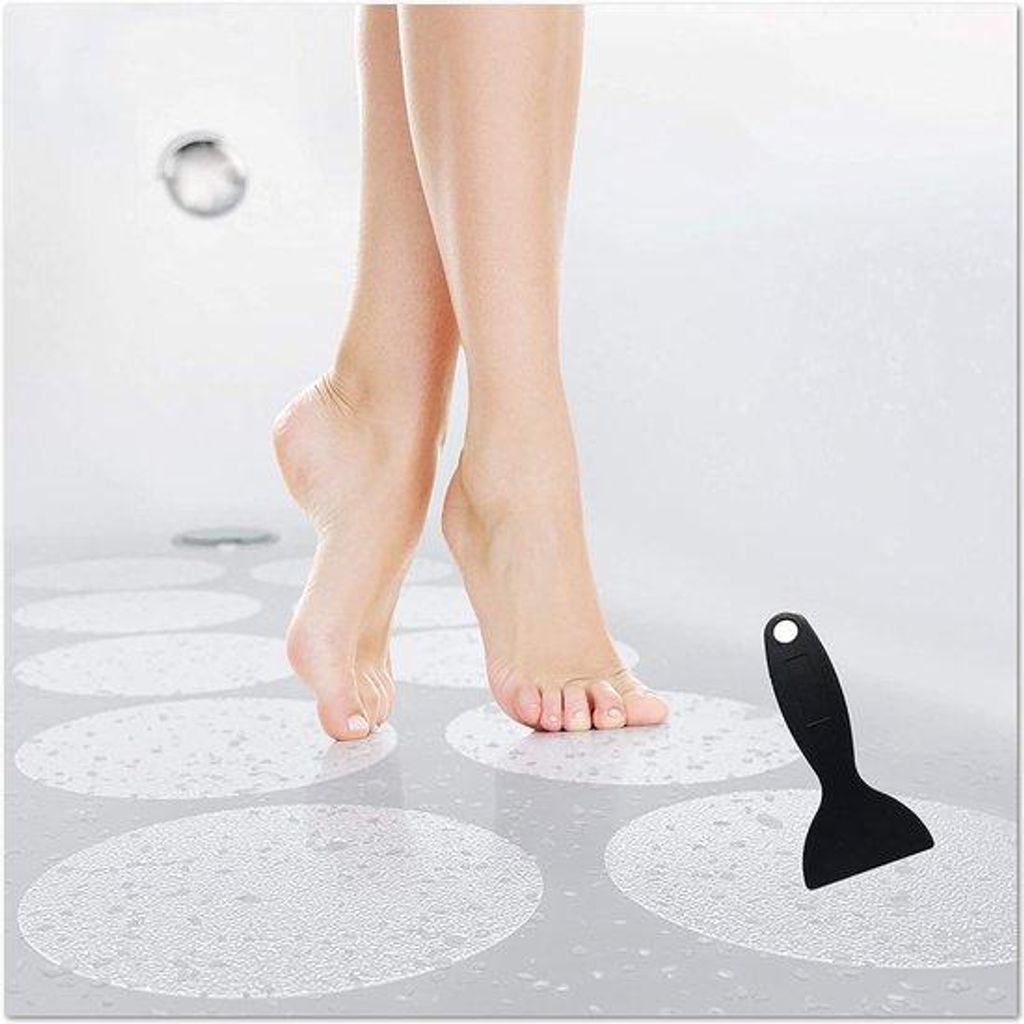 Antislipmaten für Dusche und Badewanne, transparent, 15 cm, Produktbild 