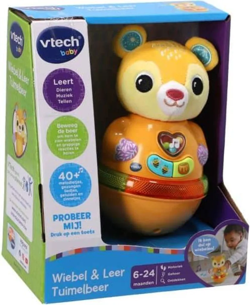 Ours Culbuto Bébé Éveil pour Calmer et Divertir l'Enfant avec des Sons