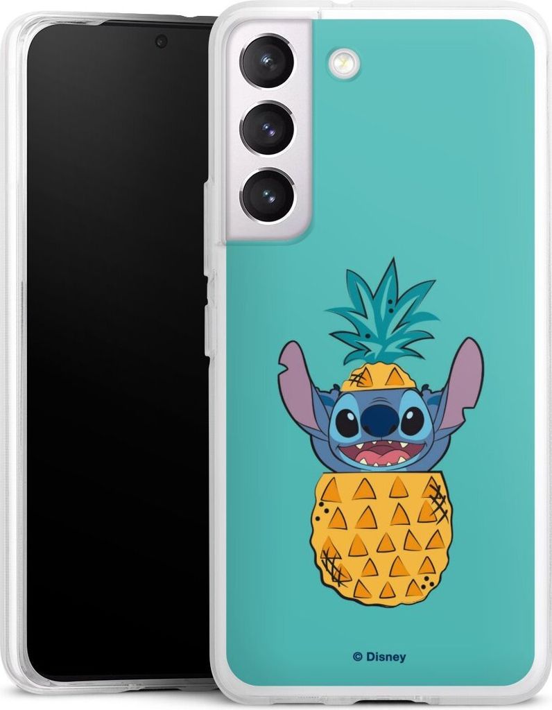 DeinDesign Handyhülle für Samsung Galaxy S22 Silikon Hülle Case Smartphone Schutzhülle Ananas Disney Lilo & Stitch