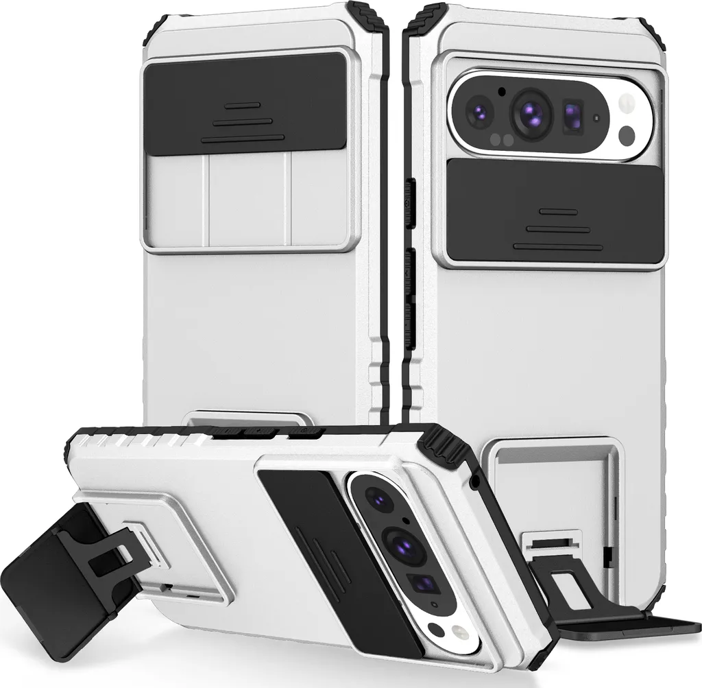 Custodia Google Pixel 9 / 9 Pro Robusta Bianca: Protezione Militare con Kickstand