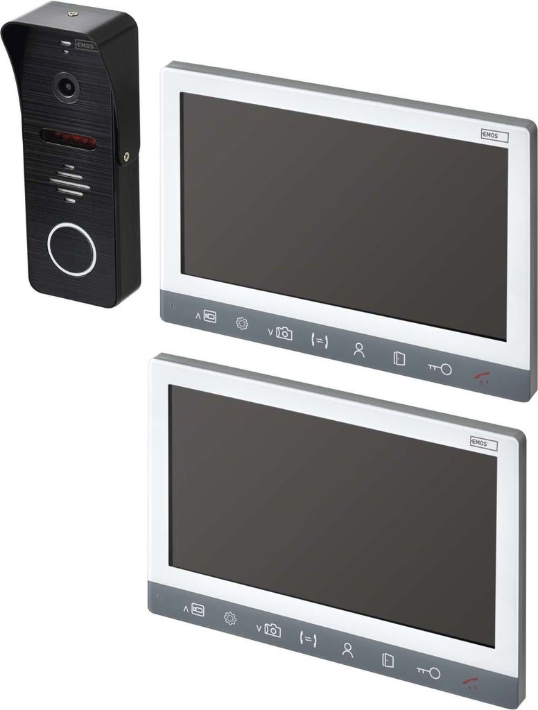 EMOS Video-Türsprechanlagen-Set EM-10AHD mit 2 Monitoren, H3010.3