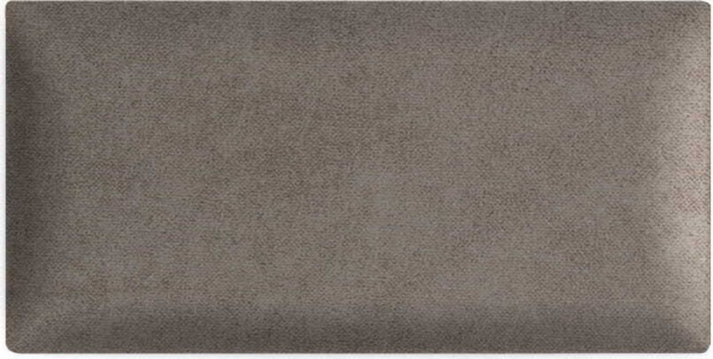 Wandpaneele 3D 15 x 30 cm gepolstert – für sehr einfache Selbstmontage, aus Velourstoff, mit weicher Füllung, Farbe kühles Braun