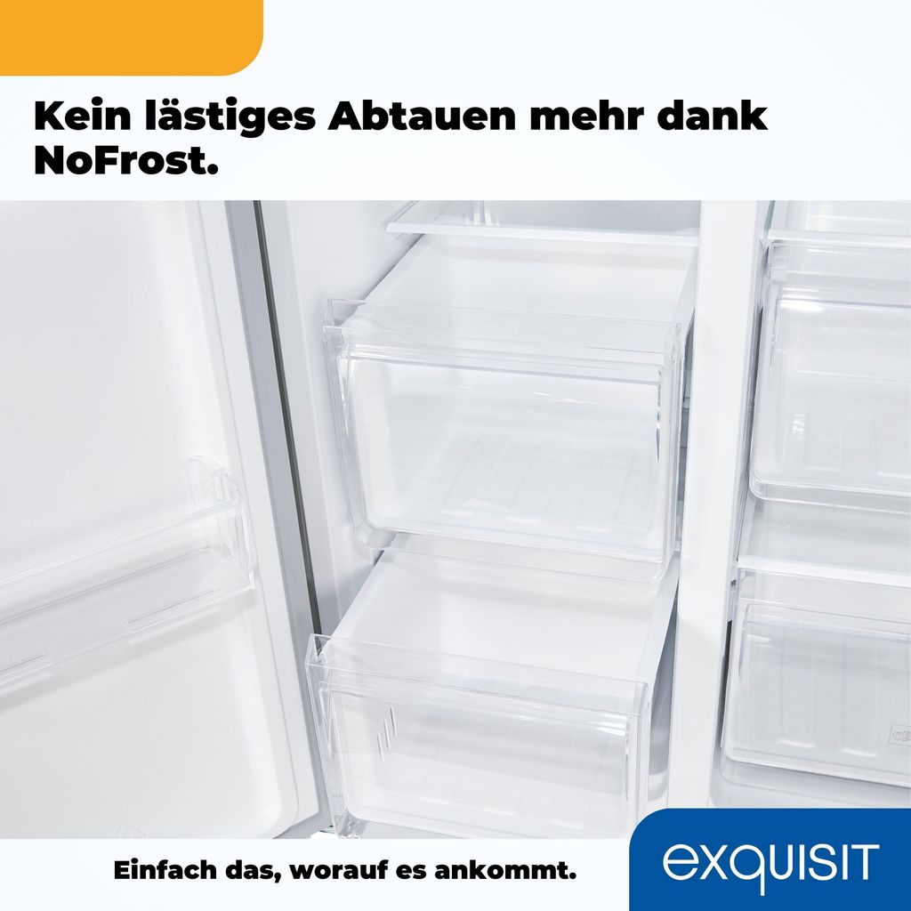 Exquisit Side by Side SBS520-CF-040E inoxlook | 513 l Produktbild 9