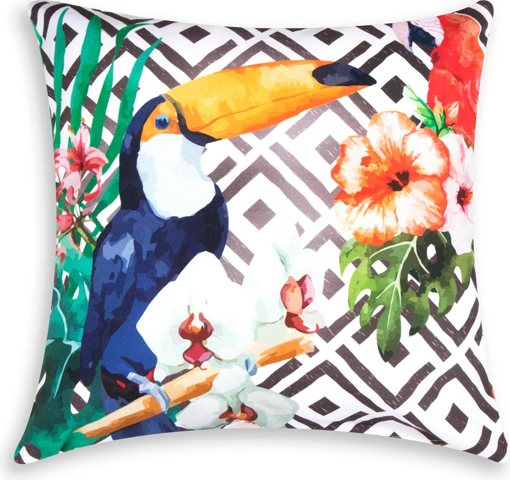 Excelsa Coussin Décoratif Tropical Chic 45x45 cm en Coton Coloré