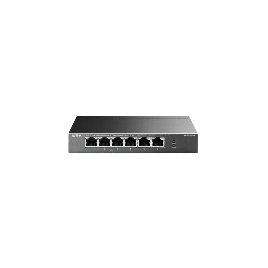 TP-Link TL-SF1006P - V1 - Switch - non gestito - 6 x 10/100 (4 PoE+) - Barra da tavolo, da parete - PoE+ (67 W)