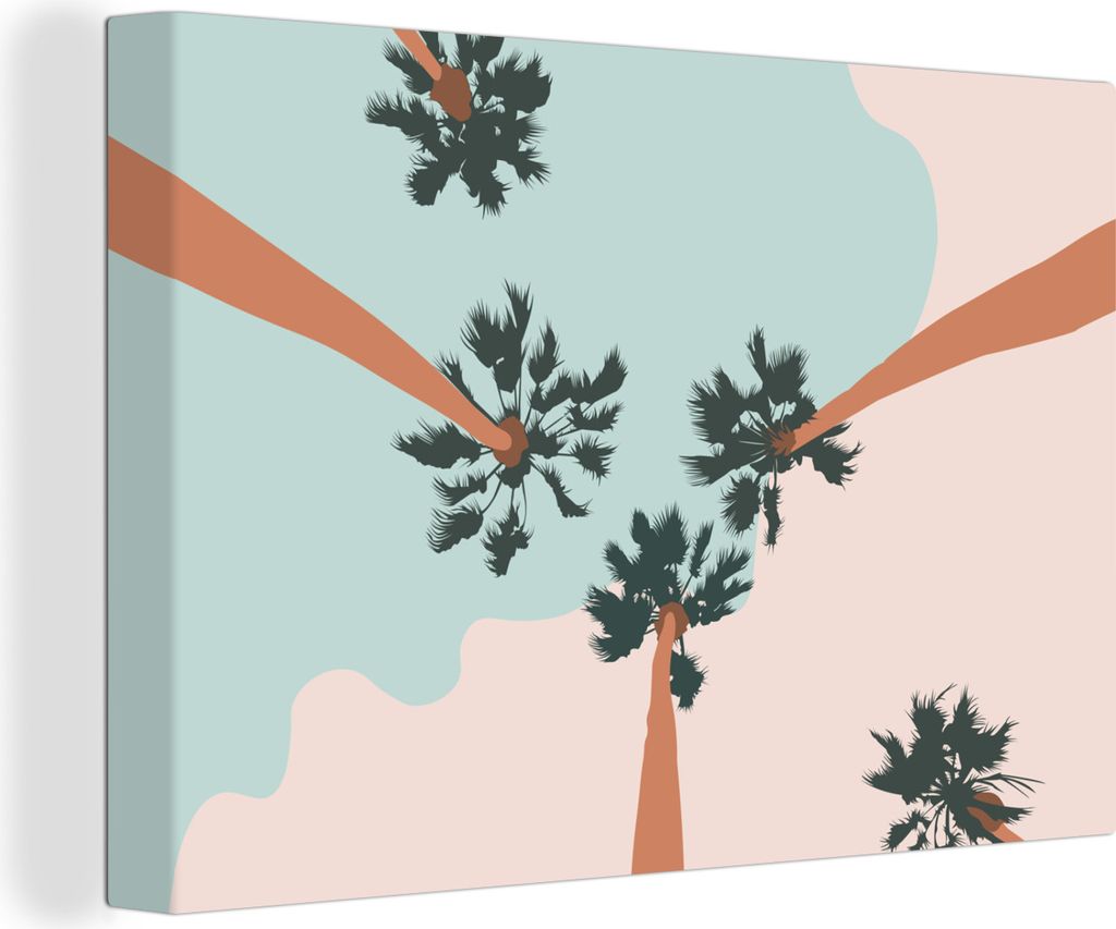 OneMillionCanvasses - Leinwandbilder - 150x100 cm, Sommer - Palmen - Abstrakt, Wandbilder Kunstdruck Wanddekoration