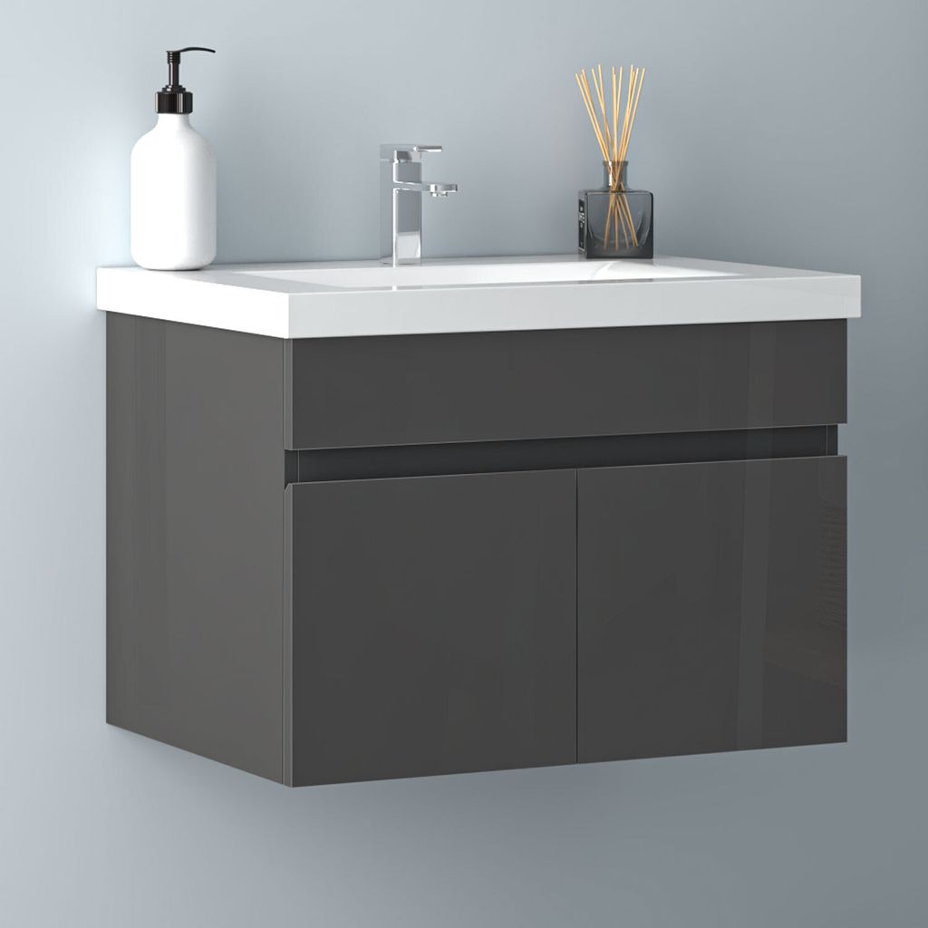 Waschtisch mit Unterschrank 60cm BERGEN Badmöbel Set Produktbild 