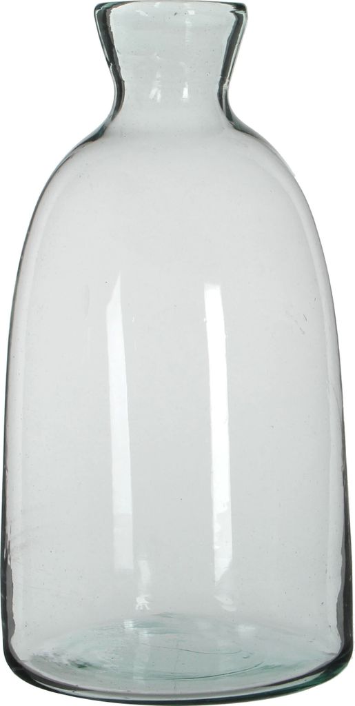 Mica Decorations Florine Glasflasche - H44 x Ø22 cm - Recyceltes Glas - Transparent