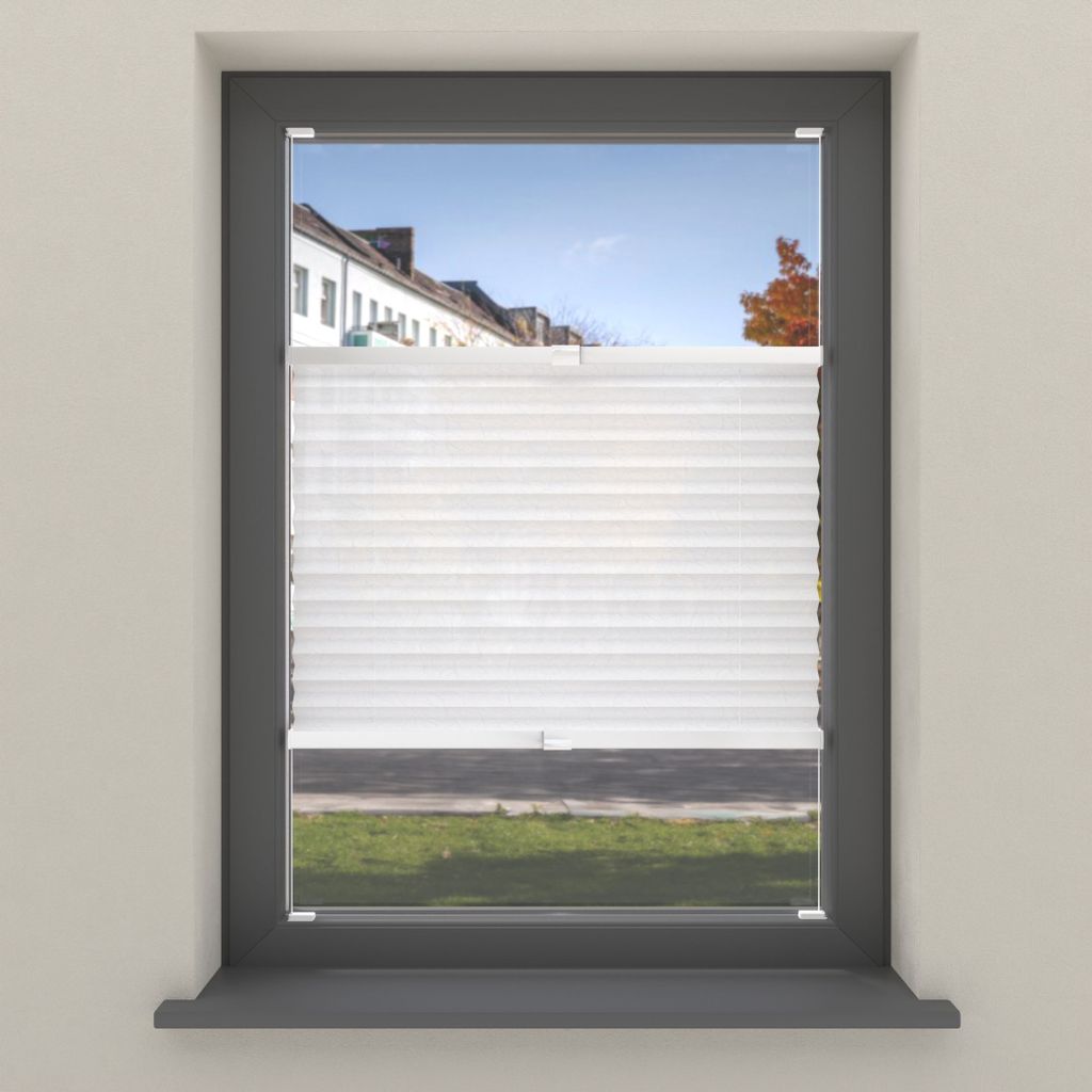 Cocoon Home Plissee Jalousien 50x130 - Lichtdurchlässig - Gebrochen Weiß