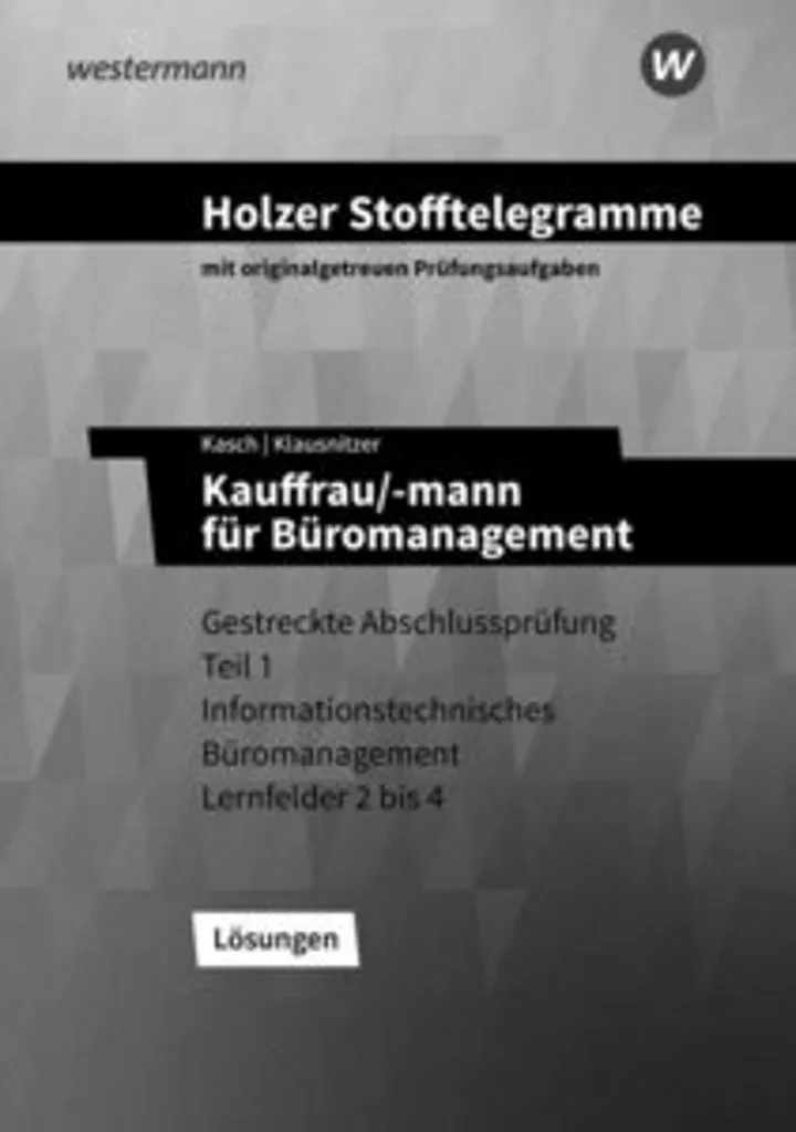 Holzer Stofftelegramme Baden-Württemberg pour Kaufmann Büromanagement