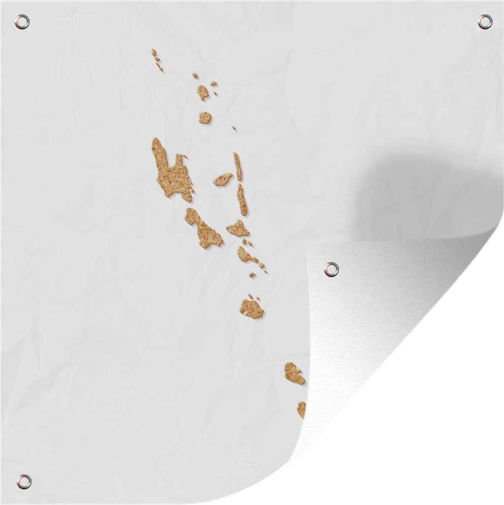 MuchoWow 50x50 cm Outdoor-Poster Gartendeko Sichtschutz Garten Poster für den Garten Eine Illustration von Vanuatu in Kork