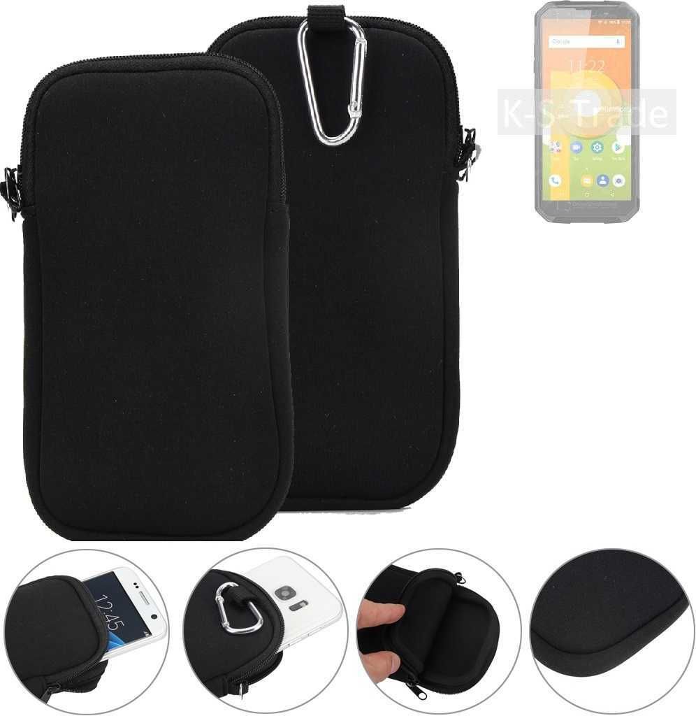 K-S-Trade Neopren-Hülle Handyhülle kompatibel mit Blackview BV9500 Plus Schutzhülle Neoprenhülle Sleeve Schutz-Hülle Gürtel Tasche Case Holster
