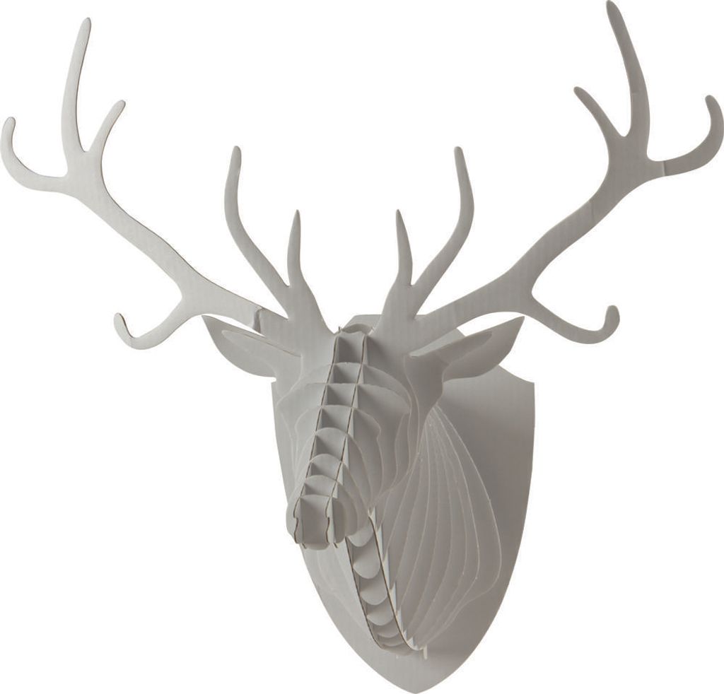 3D Wandbild Hirsch Tierkopf 26 cm, tierfreundlich, Produktbild 
