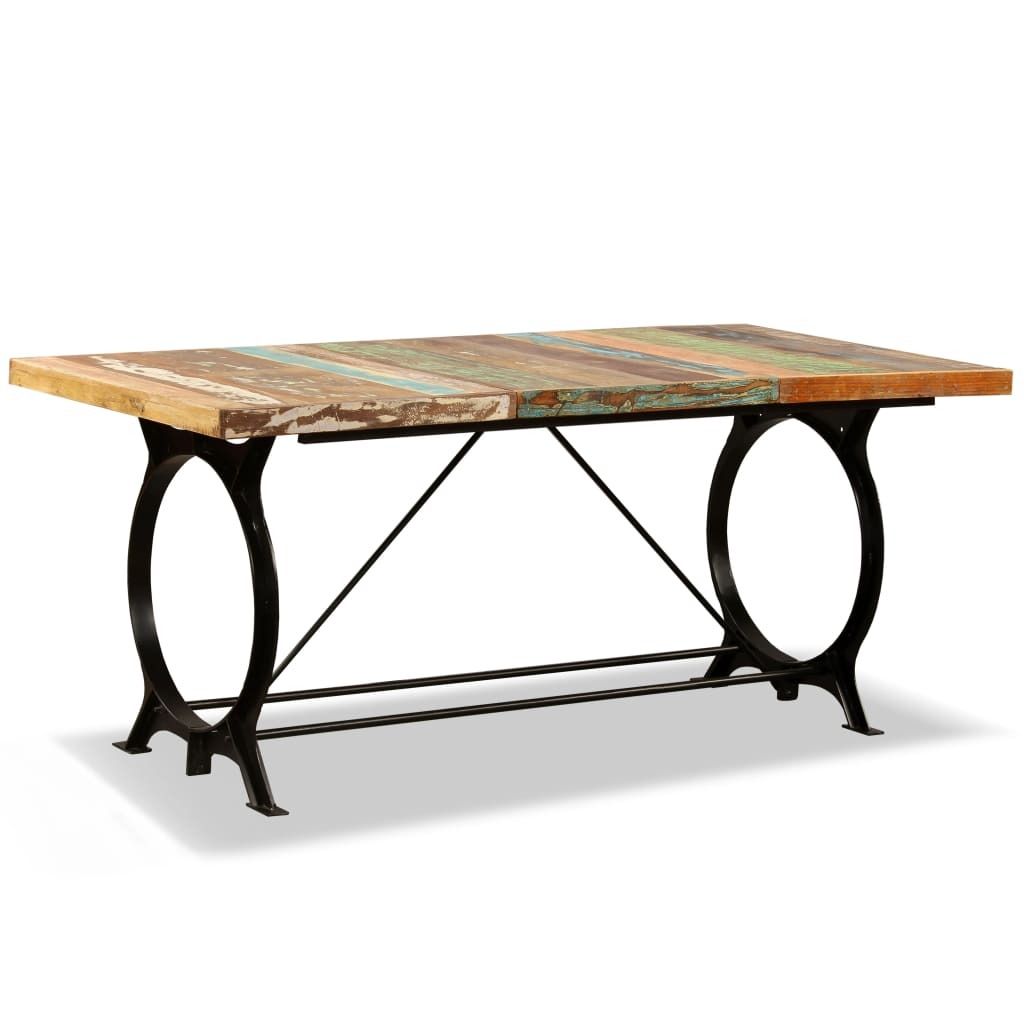 vidaXL Table de salle à manger en vieux bois massif 180 cm Image du produit 