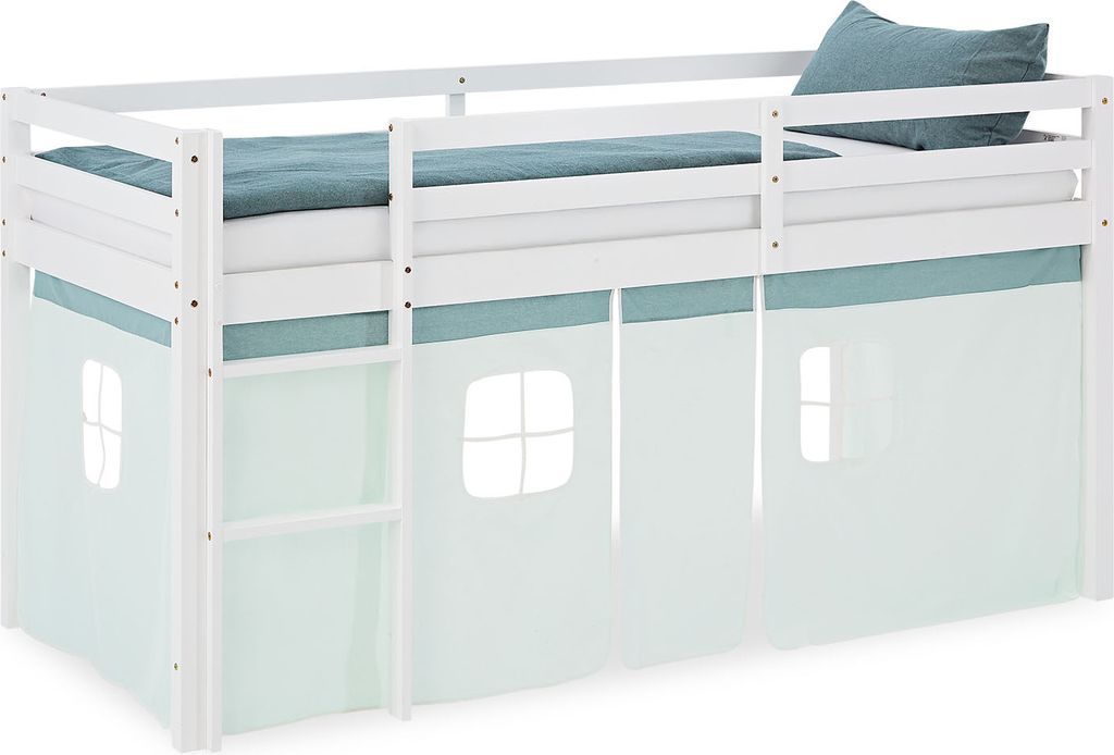 Lit superposé 90x200 cm Lit mezzanine en Bois Pin Massif Image du produit 