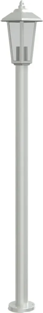 Borne lumineuse extérieure 120 cm grise en inox pour jardin chic